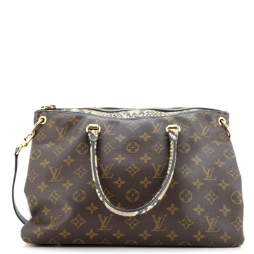 Louis Vuitton Pallas Tote Monogram Canvas with Python