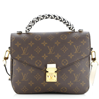 Louis Vuitton Braided Handle Pochette Metis Monogram Canvas with Leather