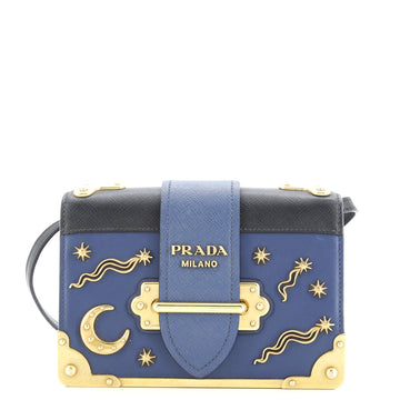 Prada Cahier Crossbody Bag Embellished Leather Small