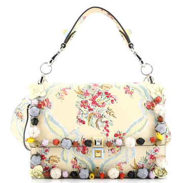 Fendi Kan I Bag Embellished Printed Leather Medium