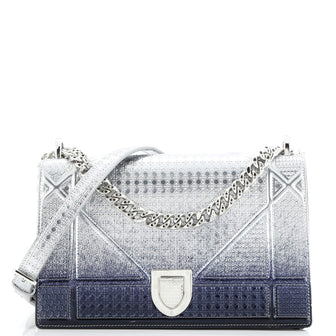 Christian Dior Diorama Flap Bag Cannage Embossed Calfskin Medium
