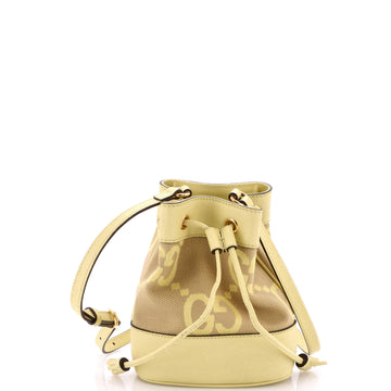 Gucci Ophidia Bucket Bag Jumbo GG Canvas with Leather Mini