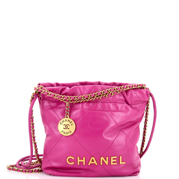 Chanel 22 Chain Hobo Quilted Calfskin Mini