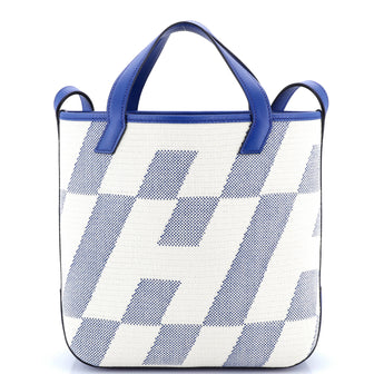 Hermes Cabas H en Biais Tote Canvas with Leather 27