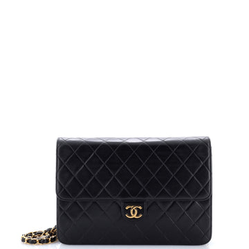 Chanel Vintage Clutch with Chain Quilted Leather Medium