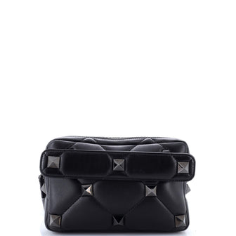 Valentino Garavani Roman Stud Crossbody Bag Quilted Leather Small