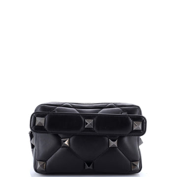 Valentino Garavani Roman Stud Crossbody Bag Quilted Leather Small