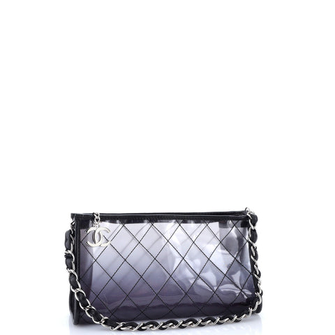 Chanel Naked Chain Pochette Quilted PVC Black 35495268