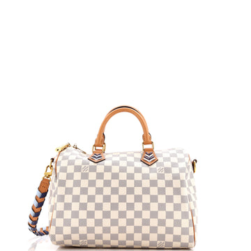 Louis Vuitton Speedy Bandouliere Bag Damier with Braided Detail 30