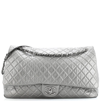 Chanel Airlines CC Flap Bag Quilted Calfskin XXL
