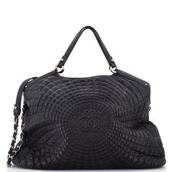 Chanel Spiral Sea Hit Tote Quilted Iridescent Calfskin Large