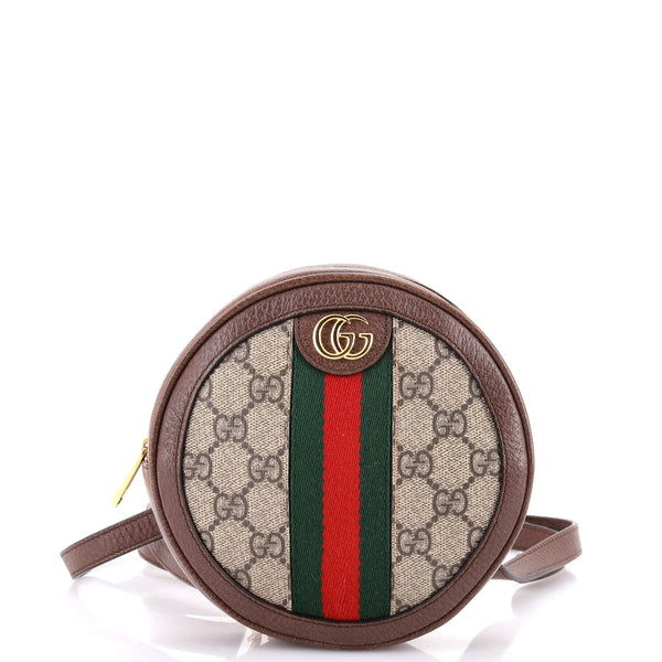 gucci mini zaino ophidia backpack Gucci Ophidia Round Backpack GG Coated Canvas Mini 355073