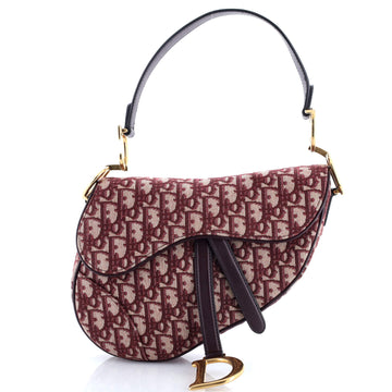 Christian Dior Saddle Handbag Oblique Canvas Medium