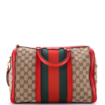 Gucci Vintage Web Boston Bag GG Canvas Medium