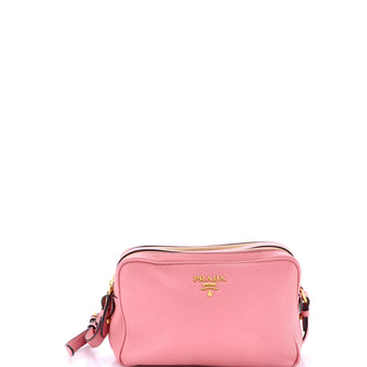 Prada Double Zip Camera Bag Vitello Daino