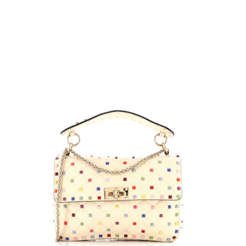 Valentino Garavani Rockstud Spike Flap Bag Quilted Leather Medium