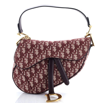 Christian Dior Saddle Handbag Oblique Canvas Medium