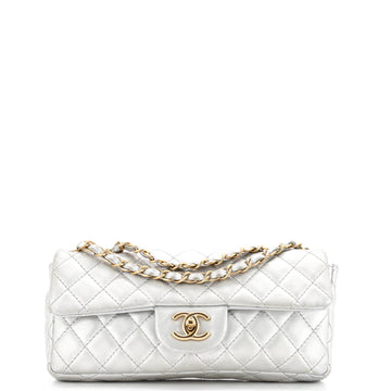 Chanel Classic Single Flap Bag Quilted Lambskin East West