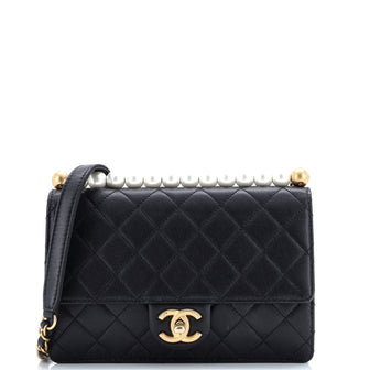 Chanel Chic Pearls Flap Bag Quilted Lambskin Small