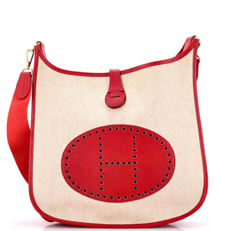 Hermes Evelyne Bag Gen I Toile and Leather GM