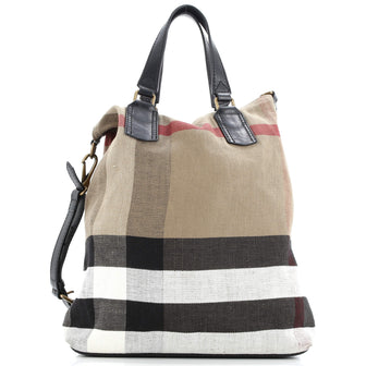 Burberry Tottenham Tote House Check Canvas Small