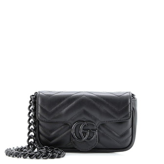 Gucci GG Marmont Flap Belt Bag Matelasse Leather