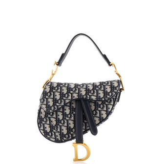 Christian Dior Saddle Handbag Oblique Canvas Mini