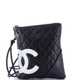Chanel Cambon Flat Messenger Quilted Leather