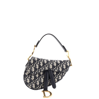 Christian Dior Saddle Handbag Oblique Canvas Mini