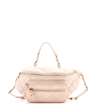 Chanel All About Waist Bag Quilted Iridescent Calfskin Medium