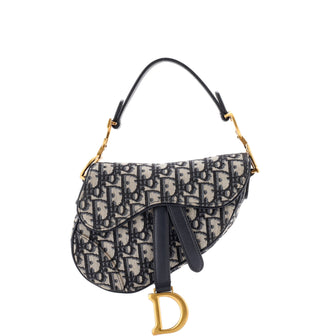 Christian Dior Saddle Handbag Oblique Canvas Mini