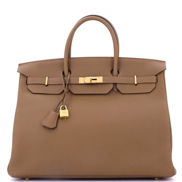 Hermes Birkin Handbag Brown Togo with Gold Hardware 40