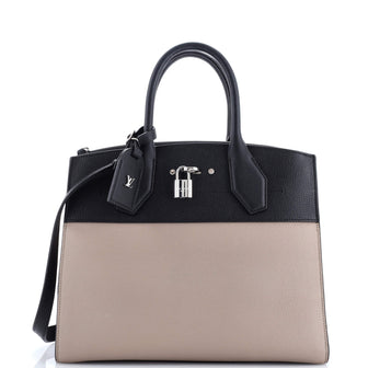 Louis Vuitton City Steamer Handbag Leather MM