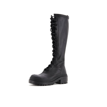 Christian Dior Women's Dior Arcade Knee High Combat Boots Leather