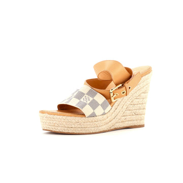 Louis Vuitton Women's Starboard Wedge Sandals Damier