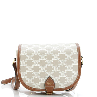 Celine Folco Bag Triomphe Coated Canvas Medium