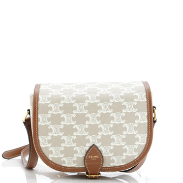 Celine Folco Bag Triomphe Coated Canvas Medium