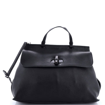 Gucci Bamboo Daily Top Handle Bag Leather Large