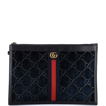 Gucci Ophidia Zip Pouch GG Velvet Large