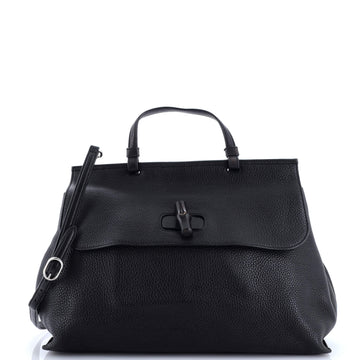 Gucci Bamboo Daily Top Handle Bag Leather Large