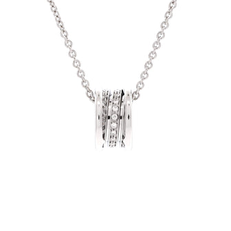 Bvlgari B.Zero1 Pendant Necklace 18K White Gold with Diamonds