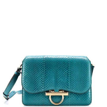 Salvatore Ferragamo Joanne Shoulder Bag Snakeskin Medium