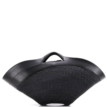 Alaia Khaima Basket Tote Straw with Leather Large