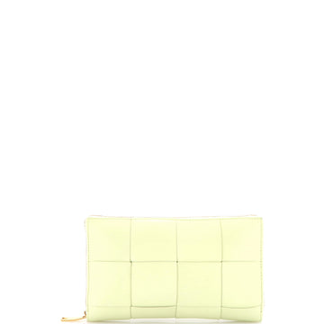 Bottega Veneta Cassette Zip Around Wallet Maxi Intrecciato Leather Long