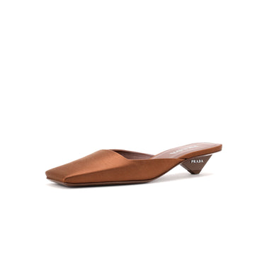 Prada Women's Modellerie Heeled Mules Satin
