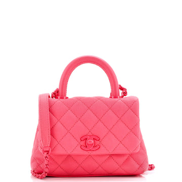 Chanel Coco Top Handle Bag Quilted Caviar Extra Mini