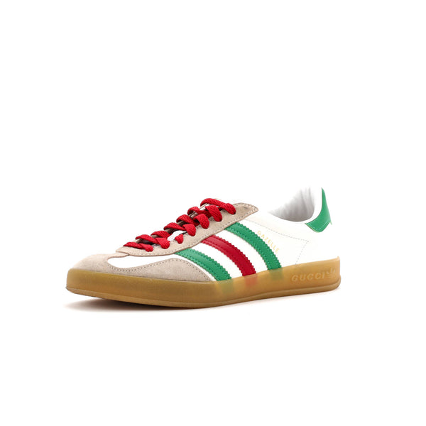 adidas gazelle silver green womens Gucci x Adidas Women's Gazelle Sneakers Leather and Suede 355509