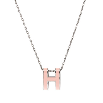 Hermes Pop H Pendant Chain Necklace Metal and Enamel