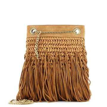 Saint Laurent Grace Fringe Hobo Suede Small