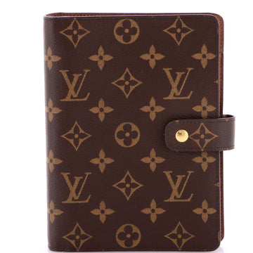 Louis Vuitton Ring Agenda Cover Monogram Canvas MM